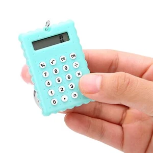 Mini 8 Dígitos Calculadora Electrónica Bolsillo Llavero Llavero Para Estudiante Escuela - Imagen 1 de 14