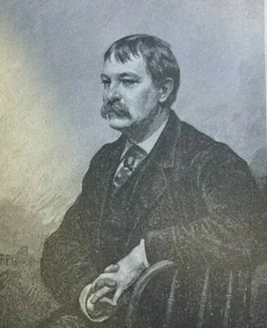 1882 Vintage Magazine Illustration Author W. D. Howells - Picture 1 of 2