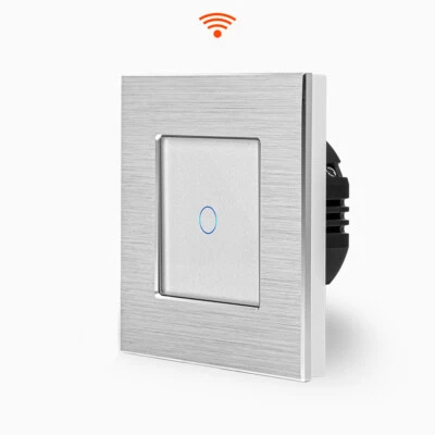 WiFi Sensor Touch Lichtschalter Glas & Aluminium LED SmartHome WLAN Luxus-Time - Bild 1 von 4