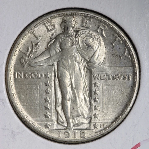 1918 Standing Liberty Quarter CHOICE BU *UNCIRCULATED* MS E236 QCCM Cover