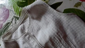 caraco cache corset en coton  pilou dentelle crochet #old clothe blouse - Picture 1 of 4
