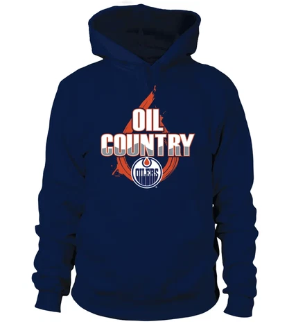 EDMONTON OILERS REPRESENT OIL COUNTRY UNISEX NAVY HOODIE S-3XL Cover