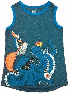 Wonder Nation Boys Tank Top Small (6-7) Cool Octopus Holding Pizza Soda Boat - Picture 1 of 1