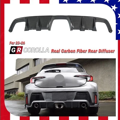 For Toyota GR Corolla 2023-2026 Real Carbon Fiber Rear Diffuser/ Rear Bumper Lip - Image 1 of 4