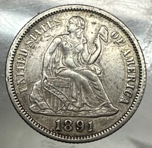 Ficha de amor de centavo libertad sentada 1891 detalles AU - Imagen 1 de 2