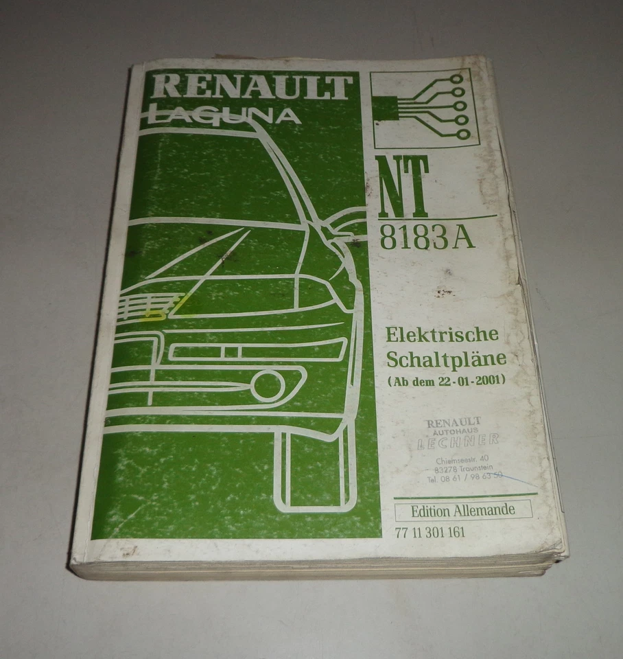 Manual de Taller Eléctrico/Eléctrico Diagramas de Cableado Renault Laguna-2001 - Imagen 1 de 1
