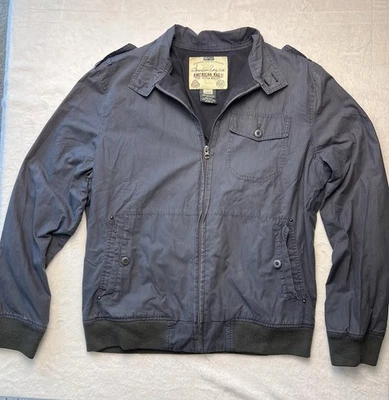 American Rag Cie Men’s Gray Pinstripes Zip Up Jacket Size Large 100% Cotton - Image 1 of 4