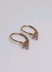 Kleine Ohrringe Rosegold über 925 Sterling Silber CZ Kinder Damen - Bild 1 von 10