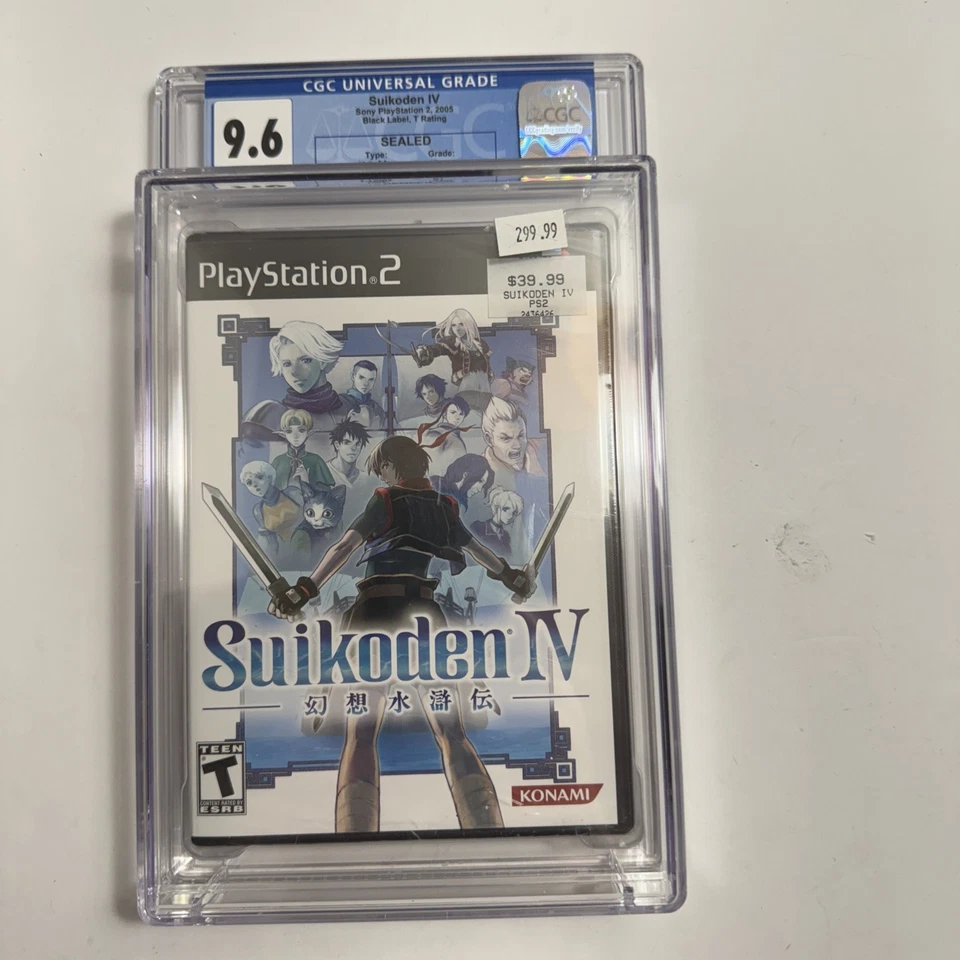 2005 PS2 Suikoden IV 4 Graded Cgc 9.6 A Seal NEW SEALED Playstation 2 - Image 1 of 4