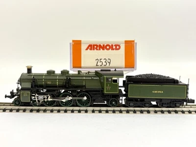 Arnold 2539 Schlepptenderlok S 3/6 Dampflok grün K.Bay.Sts.B. Lokomotive OVP - Bild 1 von 4