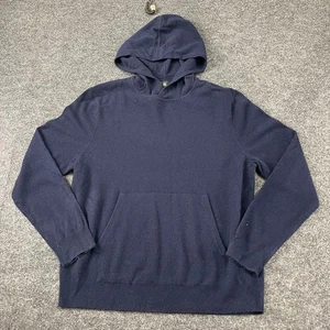 Suéter con capucha de cachemir BANANA REPUBLIC para hombre talla L azul marino 755240  - Imagen 1 de 8