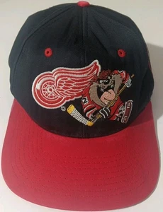 VINTAGE Detroit Red Wings Taz Snapback Hat Logo 90's NHL Looney Tunes VERY RARE! - Picture 1 of 9