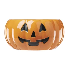 Vintage Figural Pumpkin Candy Bowl, Halloween Candy Bowl Jack O Lantern, Dish... - Picture 1 of 5