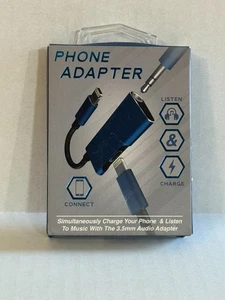 Phone Adapter 3.5mm Audio Jack & Charger – Listen to Music While Charging - Picture 1 of 5