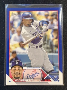 2023 Topps Series 1 #50 Mookie Betts Royal Blue Border Parallel LA Dodgers - Picture 1 of 2