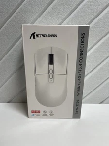 Attack Shark x6 Mouse w Magnetic Charging Station PAW-3395, Wireless/Wired - Picture 1 of 4