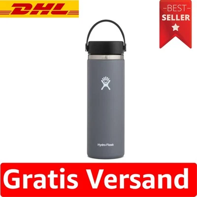 Edelstahl Trinkflasche 591ml - Isolierte Sportflasche mit Auslaufsicherem Deckel - Bild 1 von 4