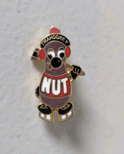 Im a Hockey Nut Peanut Player Vintage Jewelry Broach Enamel Rare Lapel Pin #429 - Picture 1 of 3
