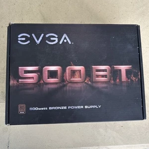 EVGA 500 BT, 80+ Bronze, 500W, Power Supply 100-BT-0500-K1 - Photo 1/4