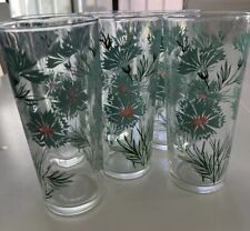 Taylor Smith Ever Yours Boutonniere Drinking Glass VTG Mid Century - Set Of 18
