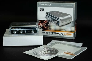 M-AUDIO FAST TRACK GUITAR MIC RECORDING INTERFACE w/ BOX, MANUAL AND SOFTWARE - Picture 1 of 4