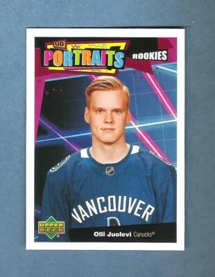 OLLI JUOLEVI 2020-21 Upper Deck UD Portraits Rookies #P-59 Vancouver Canucks - Image 1 of 2