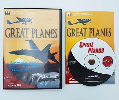Great Planes - Microsoft Flight Simulator 2002 & 2004 Expansion - PC - Free P&P! - Image 1 of 3