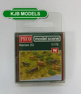 BNIB N Gauge Peco Model Scene 5178 Horses - Picture 1 of 2