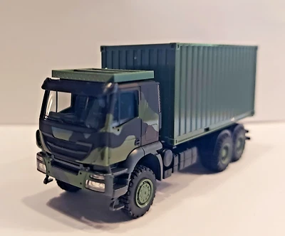 Herpa 746793 Iveco Trakker 6x6 20ft. Container Flecktarn Militär/Bundeswehr OVP