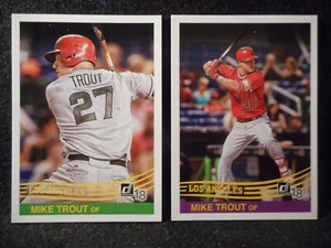 2018 Mike Trout Donruss 1984 Version Base & Photo Variation...Los Angeles Angels - Picture 1 of 2