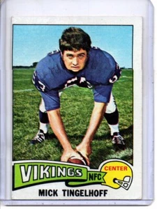 1975 Topps #84 Mick Tingelhoff Minnesota Vikings (Salón de la Fama) - Imagen 1 de 2
