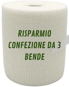 Benda Elastica Coesiva mt 20 x 10 cm 3 PEZZI Ideale per Medicazioni, No Lattice - Foto 1 di 9
