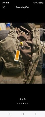 Timberland Men's Weathergear Lined Trench Coat Field Barn Duster Rain Jacket, XL - Изображение 1 из 4