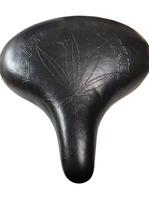 Asiento de bicicleta Revenge Industries negro hoja de hierba en relieve de colección Cruiser BMX inteligente Foto 1 de 4