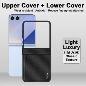 IMAK For Samsung Galaxy Z Flip7, Luxury Business Carbon Fiber Slim Cover Case - Picture 1 of 7