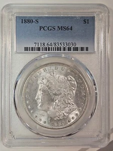 1880 S Morgan Dollar MS 64 PCGS Silver $1 Uncirculated Coin 83533030 - Picture 1 of 2