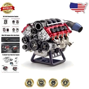 Educational Mini V8 Engine Model Kit - Perfect for RC Enthusiasts & Builders - Picture 1 of 9