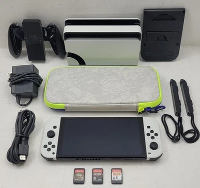 Nintendo OLED HEG-001 Joycon Controller Games Zelda Metroid Mario RPG Switch - Image 1 of 4