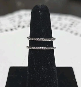 Ring Sterlingsilber weiße Steine Größe 6 SR#85 - Bild 1 von 4