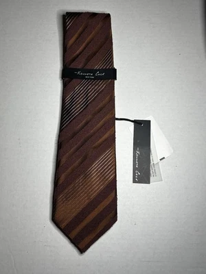 Kenneth Cole New York  Dark Brown Tie. Woven Varese - Image 1 of 3