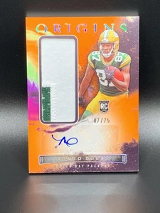 2022 Panini Origins Romeo Doubs Orange RPA 2 Color Patch GB Packers #'d/75 #190 - Picture 1 of 11