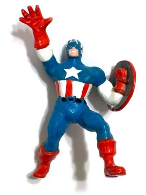 Figura de acción de PVC Applause Marvel Capitán América 1989 4" Foto 1 de 4