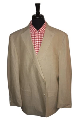 Abrigo Blazer Deportivo Hart Schaffner Marx Chicago Calce Suave Hombres Lana Tostada 52R Foto 1 de 4