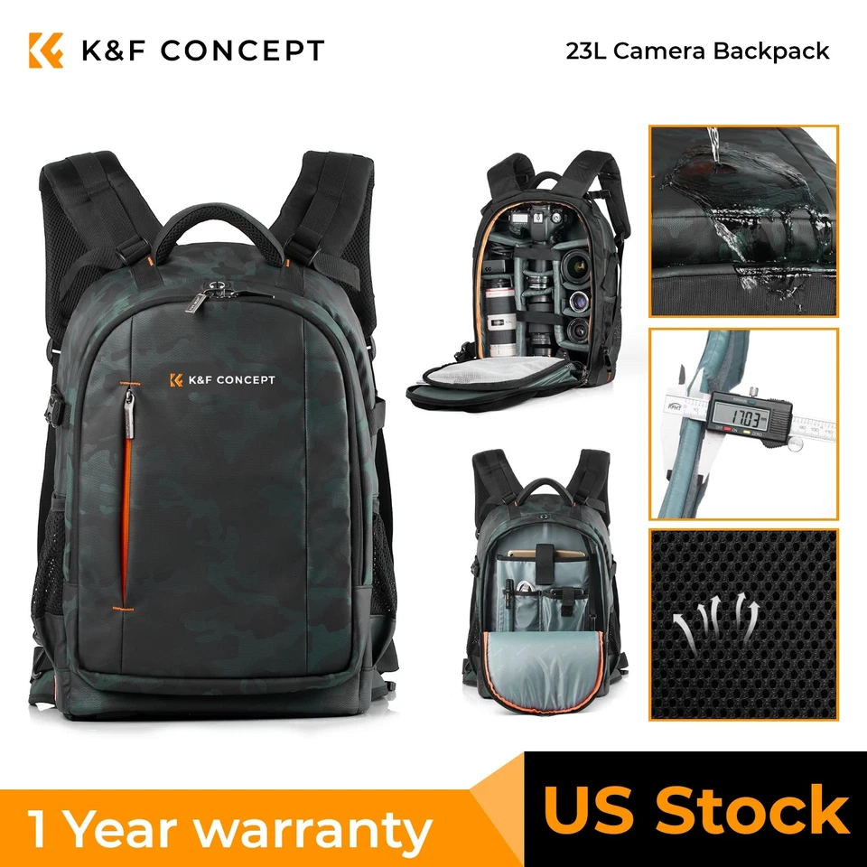 Mochila multifuncional grande para cámara SLR 23L K&F Concept para fotografía de viajes Foto 1 de 4