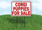 Corgi PUPPIES FOR SALE RED Yard Sign Road with Stand LAWN SIGN