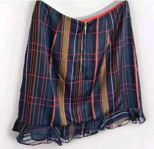 Ted Baker Skirt Navy Check MINI Skirt New With Tags r. r. p. £330 size 10 - Picture 1 of 13