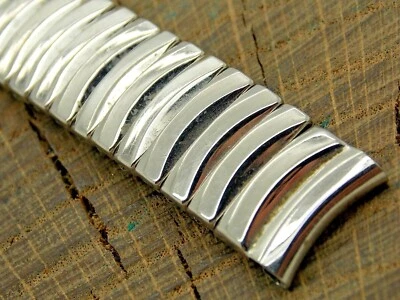 Watch Band Vintage Expansion Stainless Steel 16mm NOS Unused Mira-Flex Bracelet - Image 1 of 3