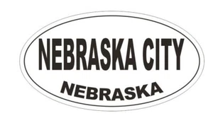 Nebraska City Nebraska Bumper Sticker or Helmet Sticker D5334 Oval - Picture 1 of 1