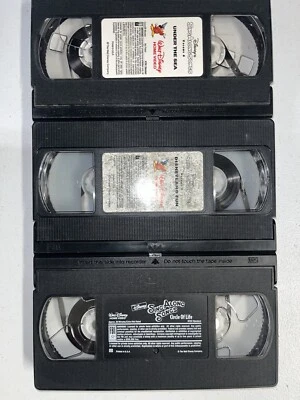 3 Lot VHS Tapes Only Disney Sing Along Songs Under Sea Disneyland Circle Of Life - Image 1 of 4