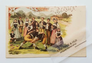 AK Gruss aus den Bergen Hosenlupf Reise Urlaub Tracht Postkarte Ansichtskarte - Picture 1 of 2
